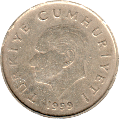 50000 Liras, 1999 Obverse