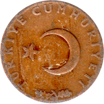 10 kuruş, 1964 Obverse