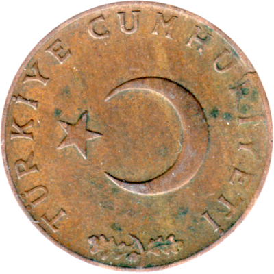 10 kuruş, 1968 Obverse