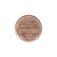 Preview 100000 Liras, 1999 reverse