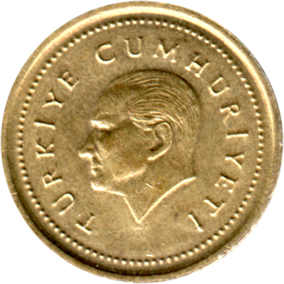 5000 Liras, 1998 Obverse
