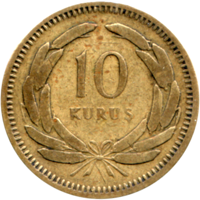 10 kuruş, 1949 Reverse