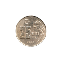 Preview 25000 Liras, 2000 reverse