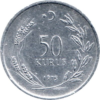 50 kuruş, 1975 Reverse