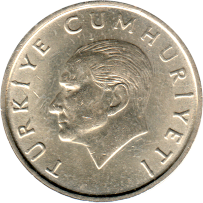 10000 Liras, 1999 Obverse