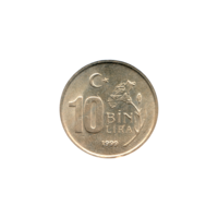 Preview 10000 Liras, 1999 reverse
