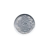 Preview 25 kuruş, 1969 reverse