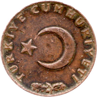 10 kuruş, 1972 Obverse