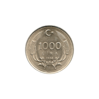Preview 1000 Liras, 1994 reverse