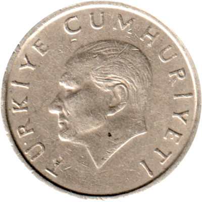 10000 Liras, 1996 Obverse