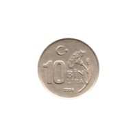 Preview 10000 Liras, 1996 reverse