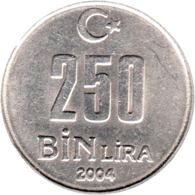 250000 Liras, 2004 Reverse