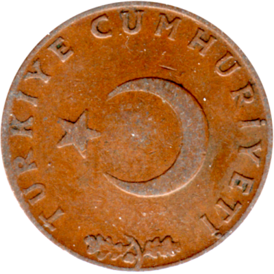 10 kuruş, 1959 Obverse