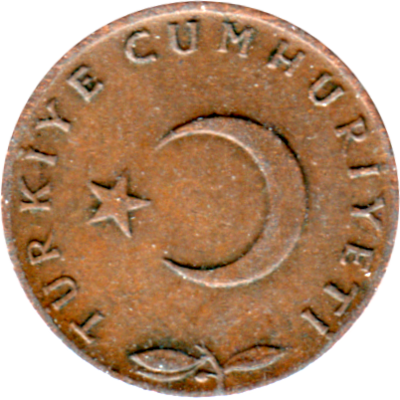 5 kuruş, 1968 Obverse