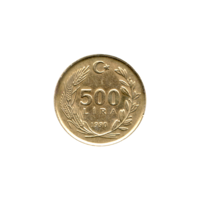 Preview 500 Liras, 1990 reverse