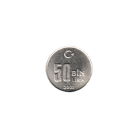 Preview 50000 Liras, 2001 reverse