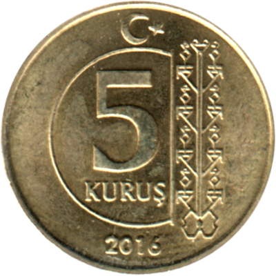 5 kuruş, 2016 Reverse