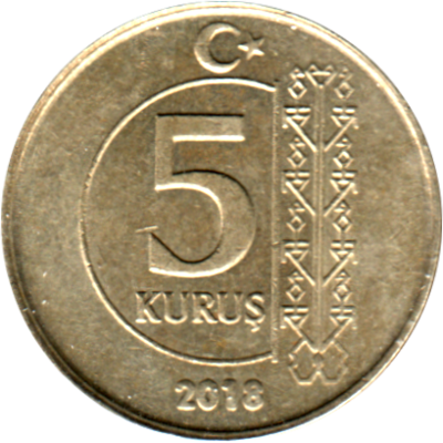 5 kuruş, 2018 Reverse