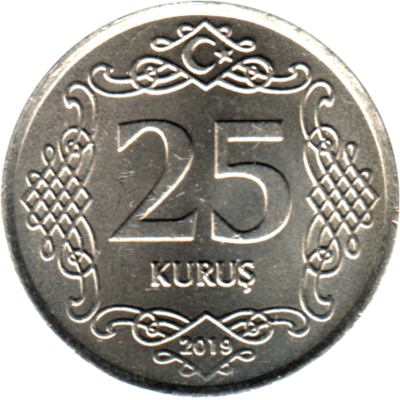 25 kuruş, 2019 Reverse