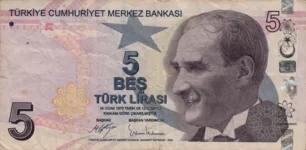 Preview 5 Liras, 2009 obverse