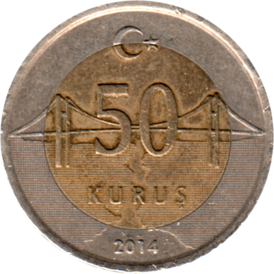 50 kuruş, 2014 Reverse