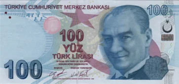 Preview 100 Liras, 2009 obverse