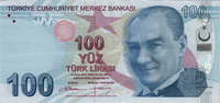 Preview 100 Liras, 2009 obverse