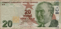 Preview 20 Liras, 2009 obverse