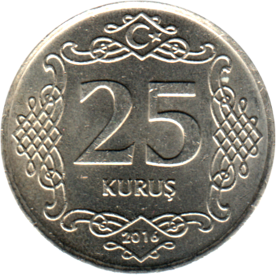 25 kuruş, 2016 Reverse