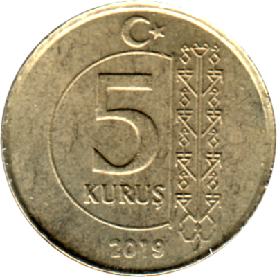 5 kuruş, 2019 Reverse