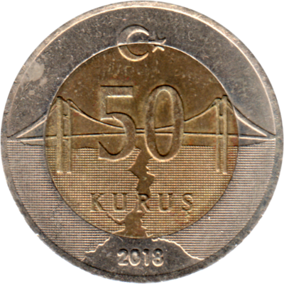 50 kuruş, 2018 Reverse