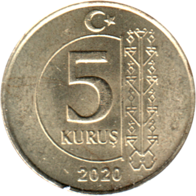 5 kuruş, 2020 Reverse