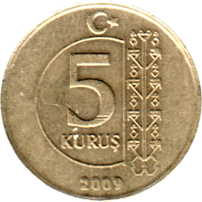 5 kuruş, 2009 Reverse
