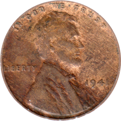 1 cent, 1941 Obverse