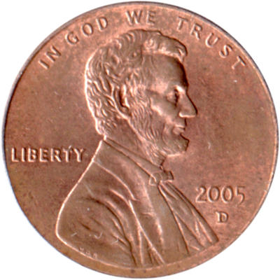 1 cent, 2005 Obverse