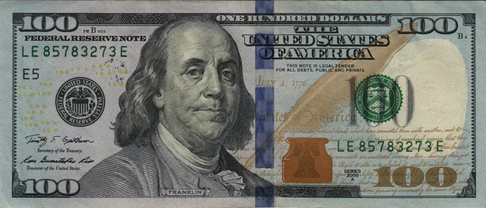100 Dollars, 2009A Reverse