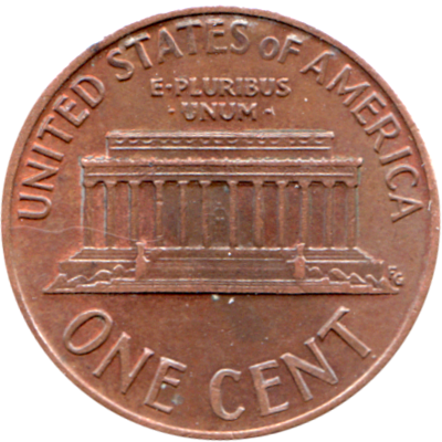 1 cent, 1992 Reverse