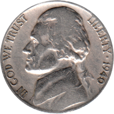 5 cents, 1940 Obverse