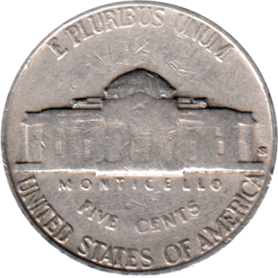 5 cents, 1940 Reverse