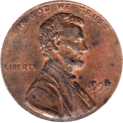 1 cent, 1995 Obverse