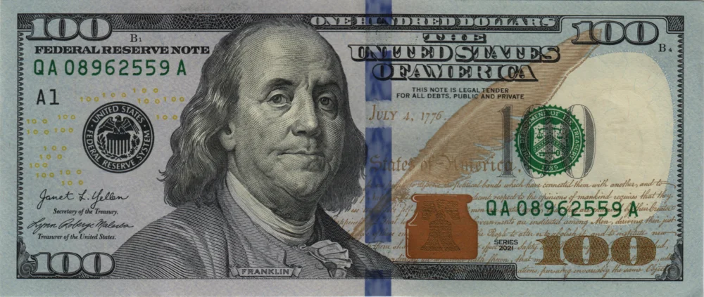 100 Dollars, 2021 Reverse