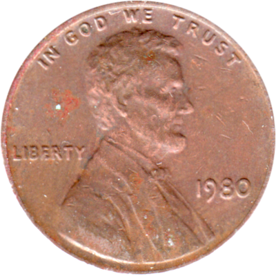 1 cent, 1980 Obverse