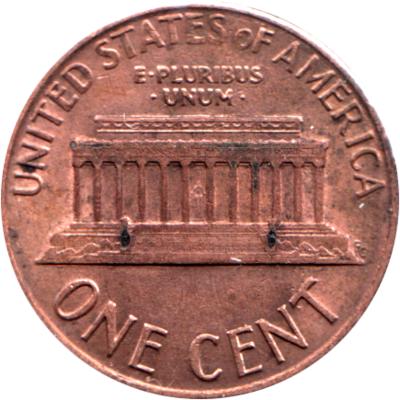 1 cent, 1986 Reverse