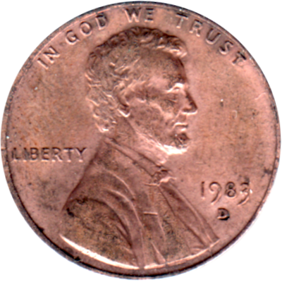 1 cent, 1983 Obverse