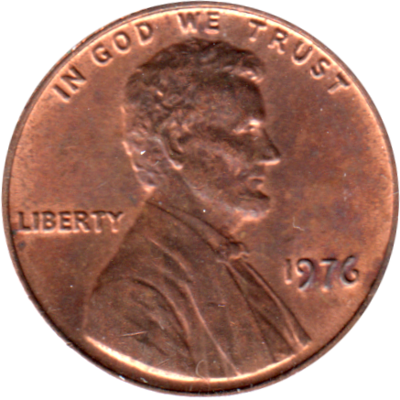 1 cent, 1976 Obverse