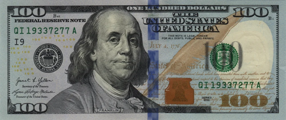 100 Dollars, 2021 Reverse
