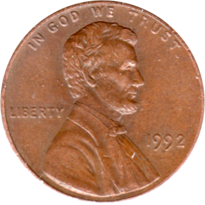 1 cent, 1992 Obverse