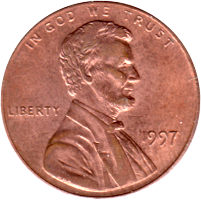 1 cent, 1997 Obverse