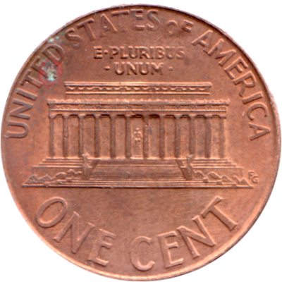 1 cent, 1997 Reverse