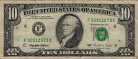 Preview 10 Dollars, 1995 reverse